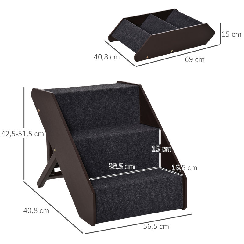 Delbert Collapsible Stairs With 3 Steps