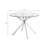 Round Glass Top Metal Base Dining Table-2015907824