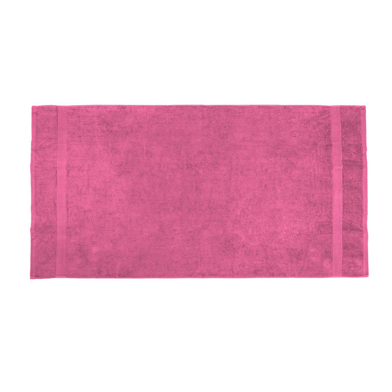 Annuziata 100% Cotton Midweight Beach Towel, Hot Pink