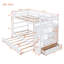Lit superposé simple au-dessus de simple avec lit gigogne et escalier-1091746586