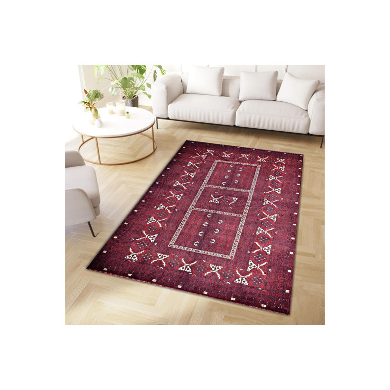 Classic Traditional Pattern Vintage Decorative Washable Rug, Rectangle 3'3" x 4'11" Rug Pad Included