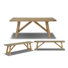 Cascais Dining Set With Farmhouse Base