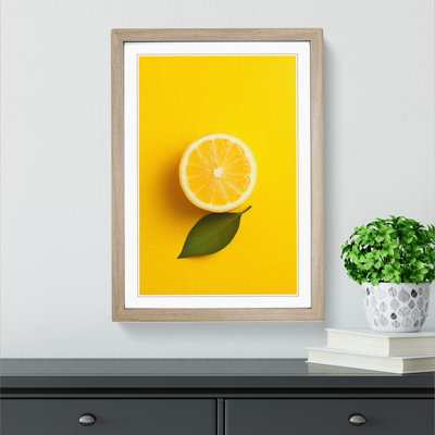 Lemon Fruit Minimalism 1 Piece Single Picture Frame Wall Art
