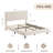 Full Modern Upholstered Platform Bed Frame with Adjustable Headboard, Heavy Duty Wood Slats, Noise-Free, No Box Spring Needed, Easy Assembly - Ivory White-92842499-92842510