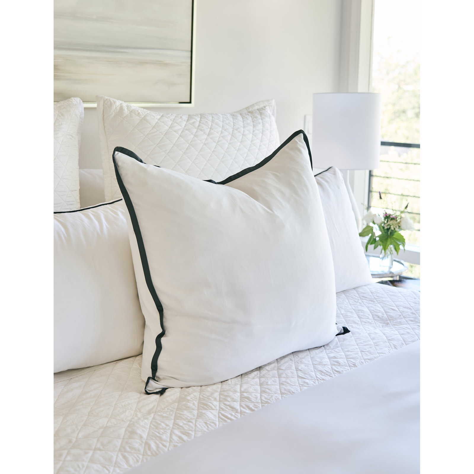 Langston Rayon Duvet Cover Set, Midnight, Queen Duvet Cover + 2 Standard Shams