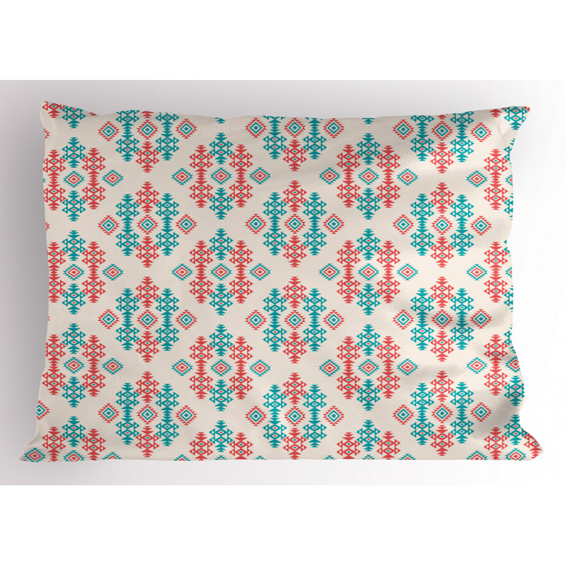 Orange Polyester Microfiber Piece Sham, Queen