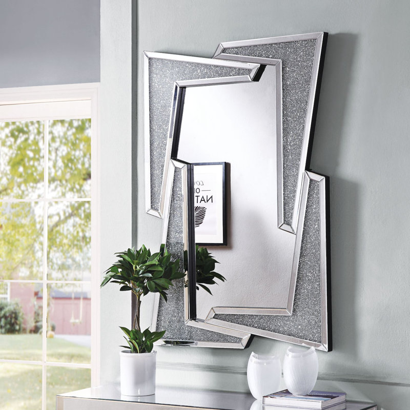 Mirrored Wooden Frame Accent Wall Decor