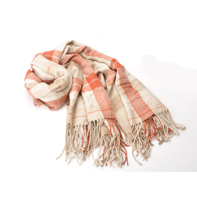 Knitted Throw Blanket, Orange