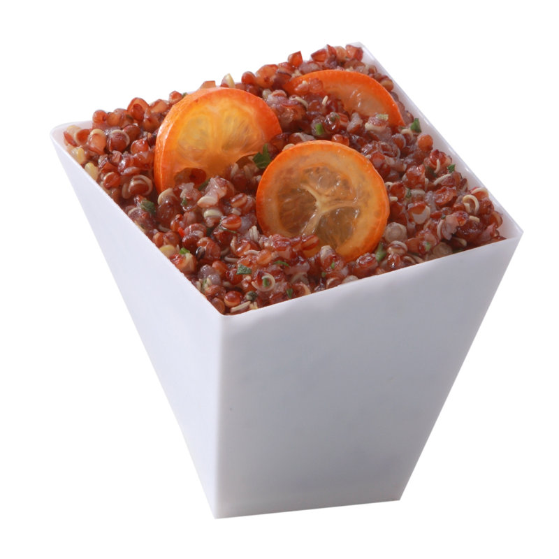 Restaurantware-2 Ounce Mini Kova Cups, 100 Square Small Appetizer Cups - Lids Sold Separately, Heavy-Duty, White Plastic Parfait Cups, Serve Mousse, Puddings, Or Samples, For Weddings Or Parties