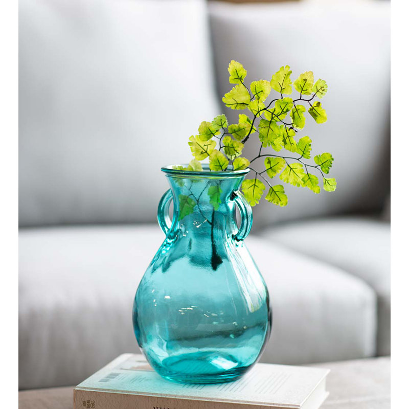 Xane Handmade Glass Table Vase, Orange
