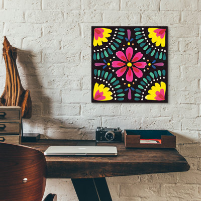 Floral Fiesta Tile X' by Laura Marshall Acrylic Glass Wall Art