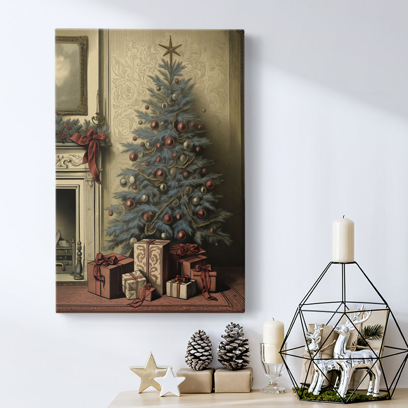 Art des Fêtes de Noël - Toile tendue avec châssis, H 12 po x l 8 po