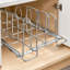 Organisateur de couvercles et de casseroles escamotables pour armoire, support en métal de 21 pouces, argent