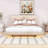 Queen Upholstered Platform Bed with Sensor Light and Floating Design-1511551189