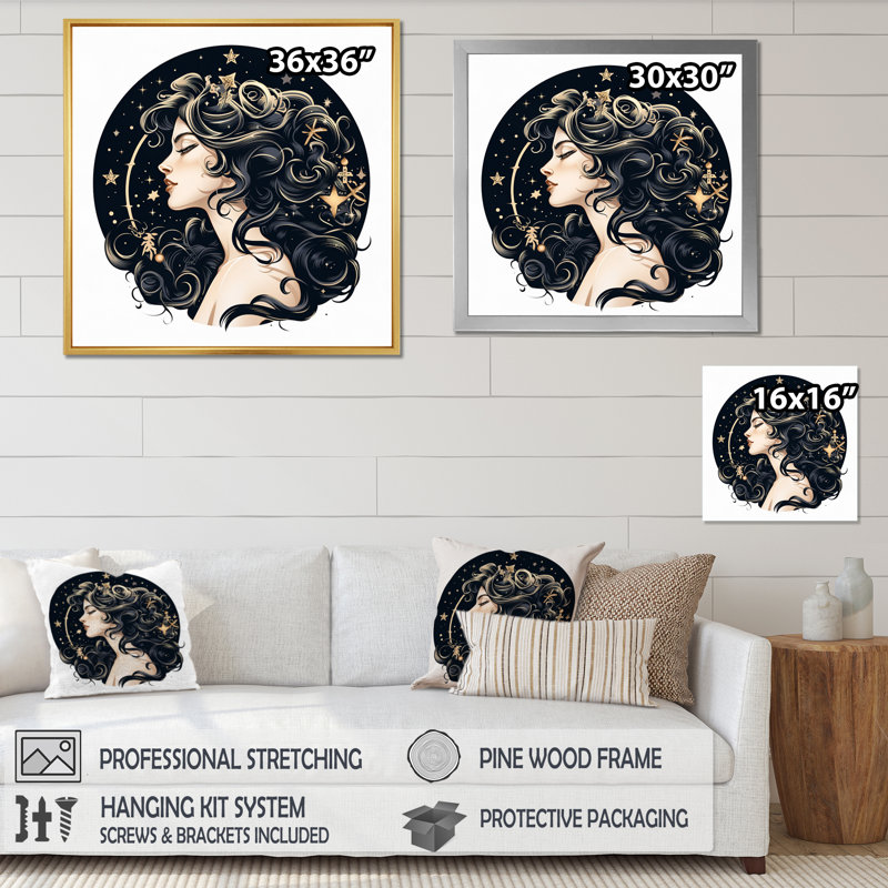 Spiritual Warrior I sur impression sur toile, H 30 po x l 30 po x P 1 po, Cadre naturel flottant