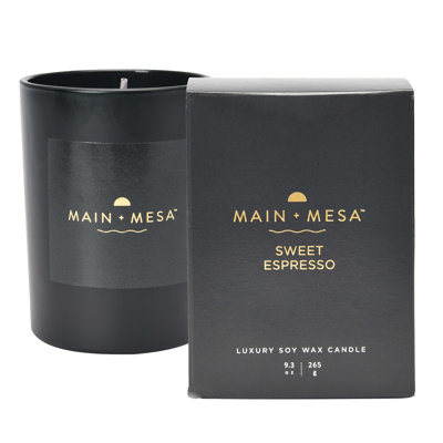 Bougie en verre noir mat et main Main & Mesa
