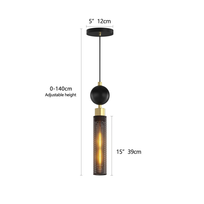 Luminaire suspendu industriel moderne en fer forgé - Lustre suspendu réglable pour îlot de cuisine, salle à manger et chambre à coucher