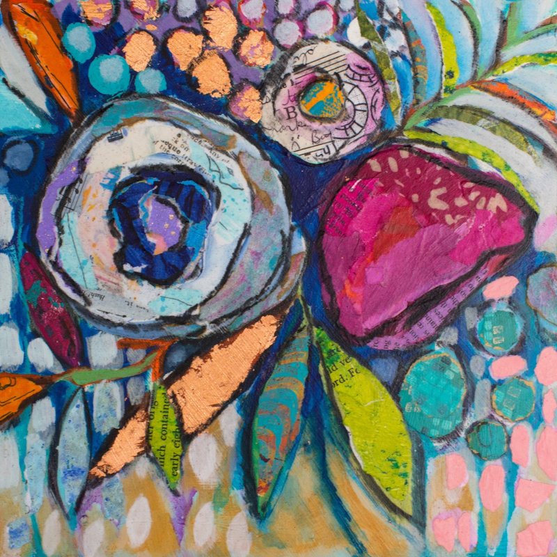 "Floral Dimensions" Print on Wrapped Canvas, 40" H x 40" W x 1.5" D