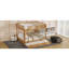 Lit superposé grand format compact en bois massif Solution familiale polyvalente