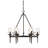 Wooler 6 - Light Dimmable Wagon Wheel Chandelier