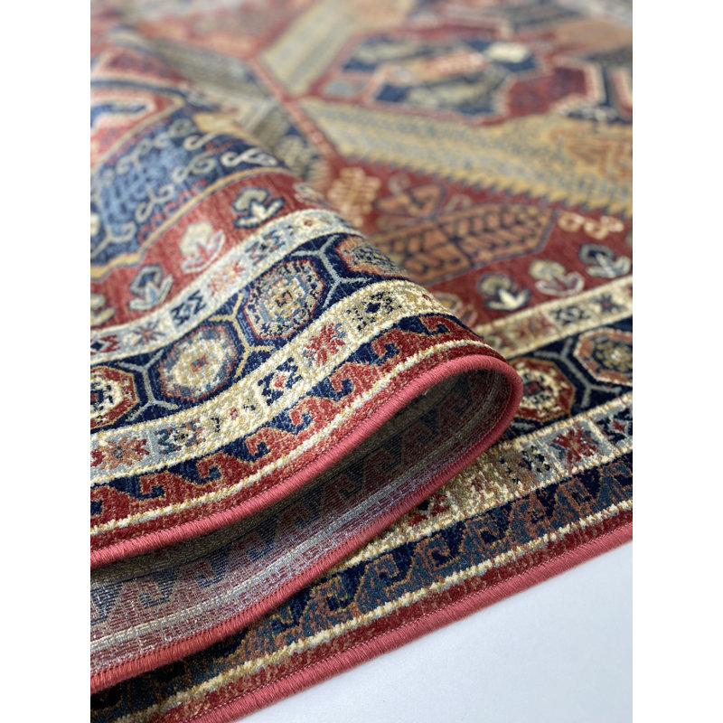Caro Oriental Viscose Looped / Hooked Area Rug, Rectangle 200 x 290cm