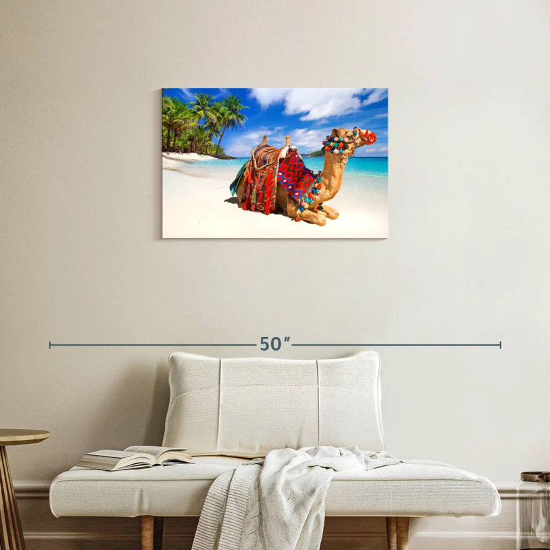 Chameau de plage, H 20 po x l 30 po