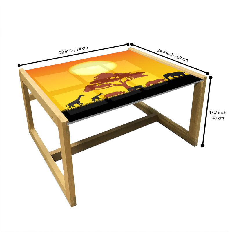 Jalaiyah Sled Coffee Table, 62cm H x 74cm W x 40cm D