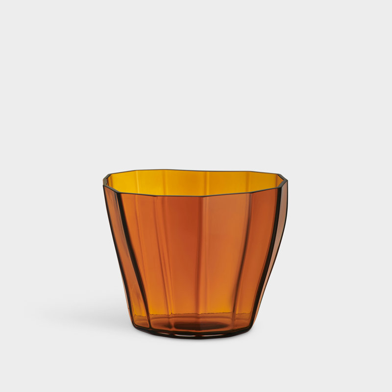 Reed Handmade Glass Table Vase, Amber