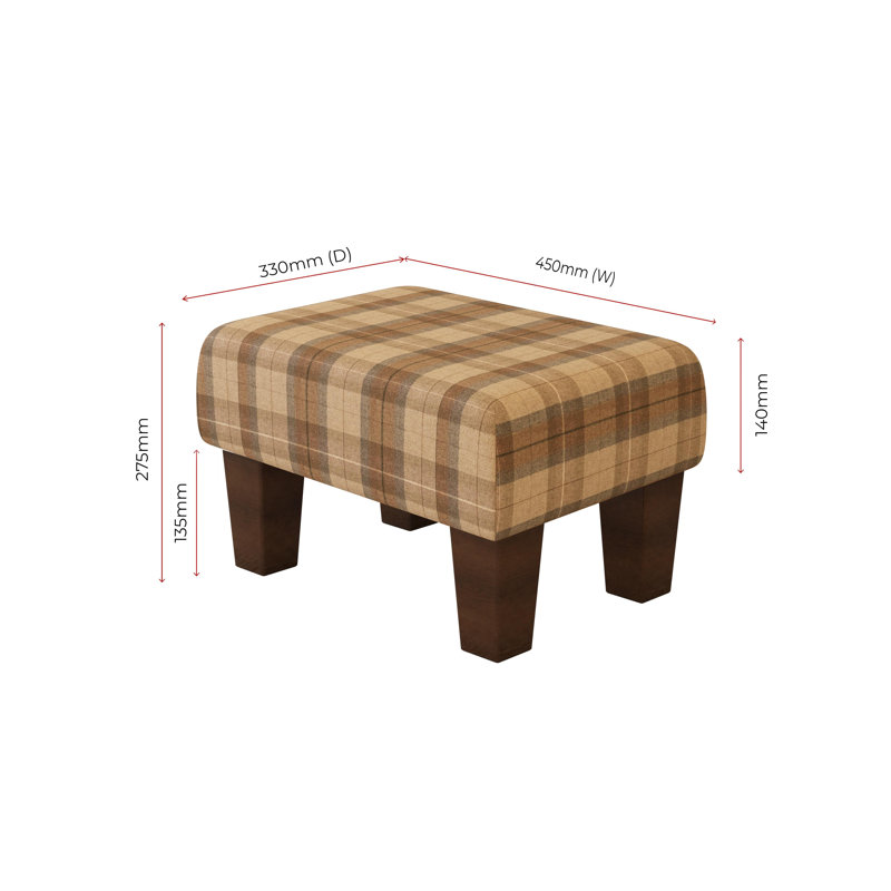 Manufactured Wood Accent Stool, Mahogany