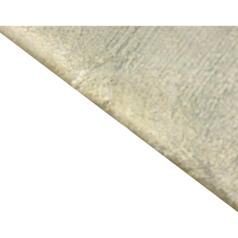 Hand Knotted Wool Area Rug in Silver