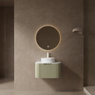 Meuble-lavabo de salle de bain mural 24 po avec lavabo 24 po avec lavabo et lavabo en céramique