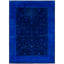 Overdyed Hand-Knotted Wool Modern-Contemporary Blue Area Rug 8' 0" x 11' 0"