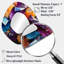 Duwayne orange et cristal mauve guérissant I - pierre géométrique miroir asymétrique, miroir décoratif de forme irrégulière orange, impression sur métal-107229568