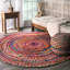 Tapis multicolore en coton tressé à la main bohème-1448969515