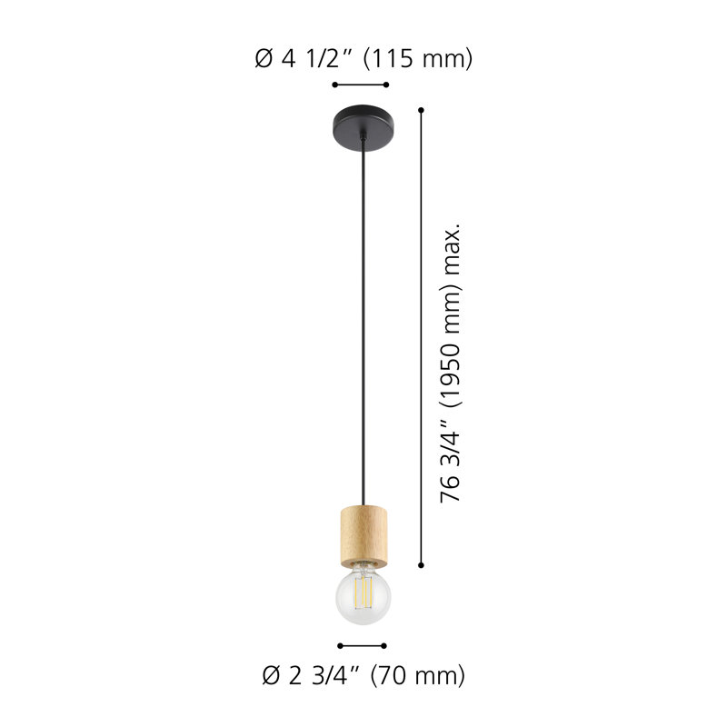 Luminaire suspendu à 1 lumière Adira