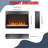 23" Ultra Thin Electric Fireplace Heater Insert With Sidelight – Remote Control, Timer, Overheating Protection, Crystal & Realistic Flame