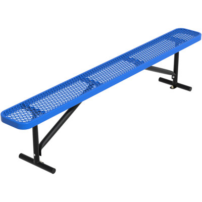 Outdoor Thermoplastic-Coated Park Bench, Heavy Duty Metal Garden Bench, Commercial Bench, Weatherproof