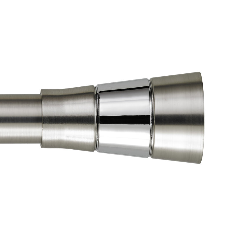 Tringle à rideaux simple 1,13 po Wentz, Inoxydable, H 3 po x l 120 po x P 6 po