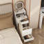 Ensemble de coiffeuse 3 en 1 avec miroir et lumière, petit ensemble de coiffeuse avec station de recharge, 2 tiroirs et espace de rangement ouvert, avec tabouret rembourré, bureau de coiffeuse compact