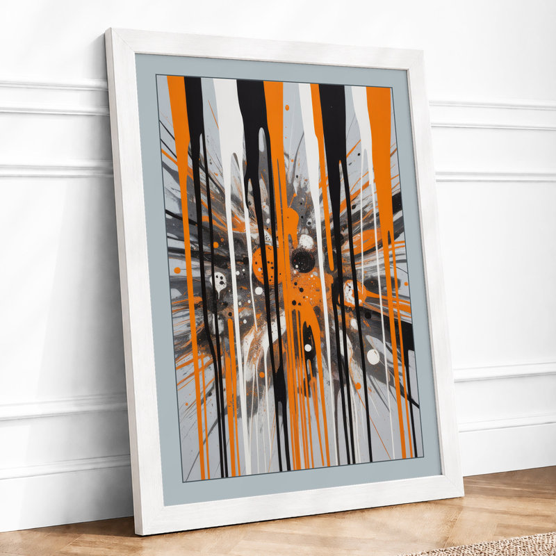 Radiant Vortex Geometric - Framed Print, A3 - 42.0 x 29.7 cm, White