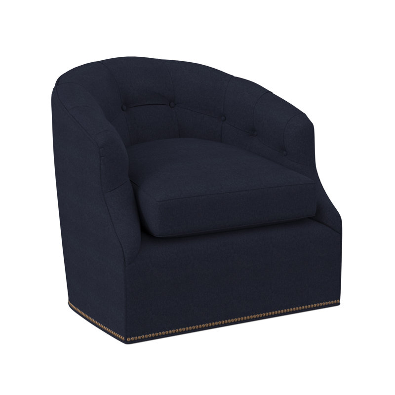 Chaise pivotante Calvert, Petit bronze antique, Mélange de polyester ébène Margaret