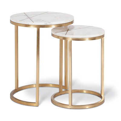 Tables gigognes en marbre Amold