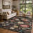 Machine Washable Indoor/Outdoor Chantille ACN2942 Floral Rug-1784433971
