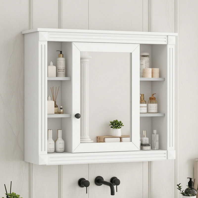 Wall Mounted Bathroom Storage Cabinet, White