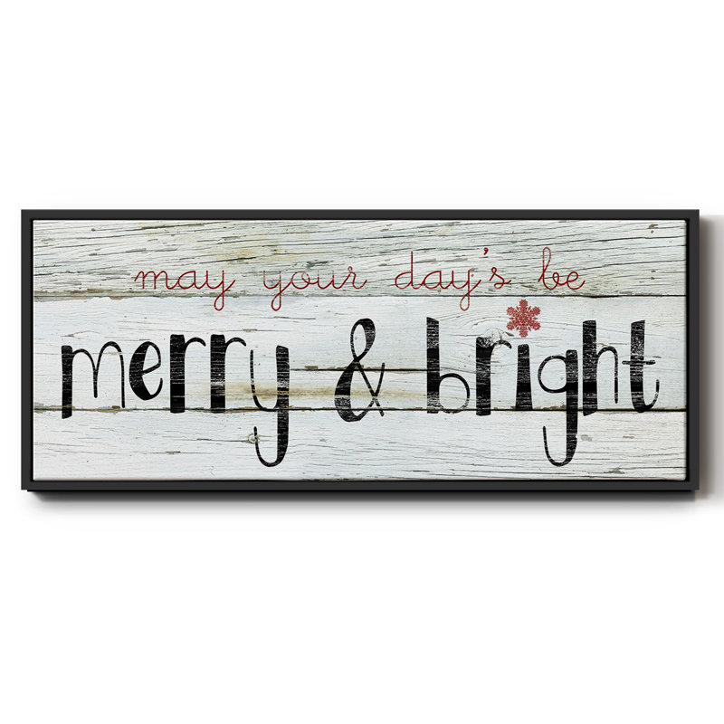 Merry & Bright- Framed Canvas, 20" H x 50" W