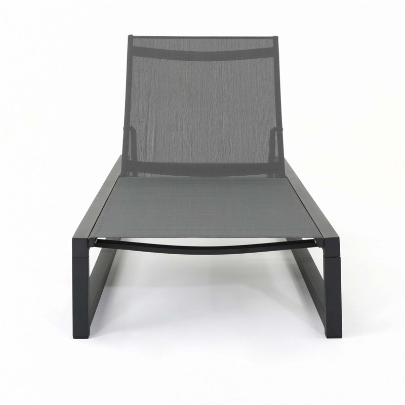 Chaise longue, Gris, Noir