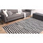 Tapis rayé ivoire / noir Arzilla-517497368-404501669