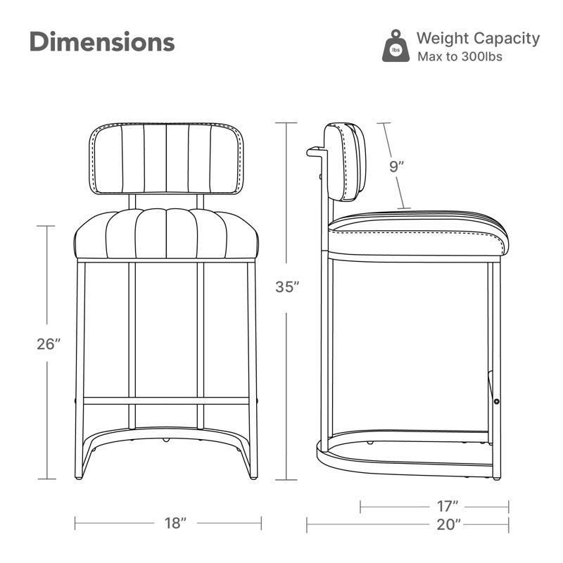 Tabouret de bar moderne 35 po, Brun