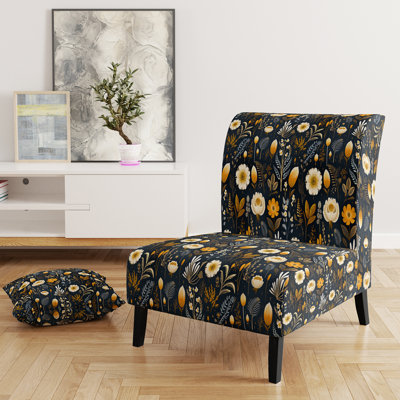 Fauteuil de chambre Elegant Yellow Country Blossum Charm