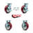 4 Piece Polyurethane on Aluminum Caster Set